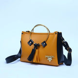 Double Yellow Round Handle Bags